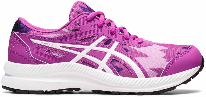 ASICS Unisex Kinder Contend 8 Print Gs Sneaker 39.5 EU Orchid White, 39.5 EU Orchid White