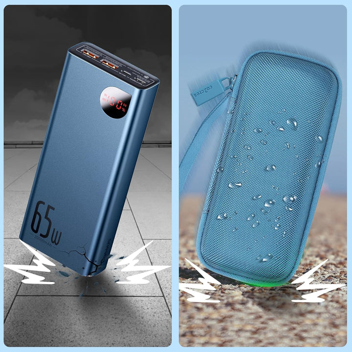 co2CREA Hart Reise Schutz Hülle Etui Tasche für Baseus Power Bank 20000mAh PD 65W Externer Akku Tele