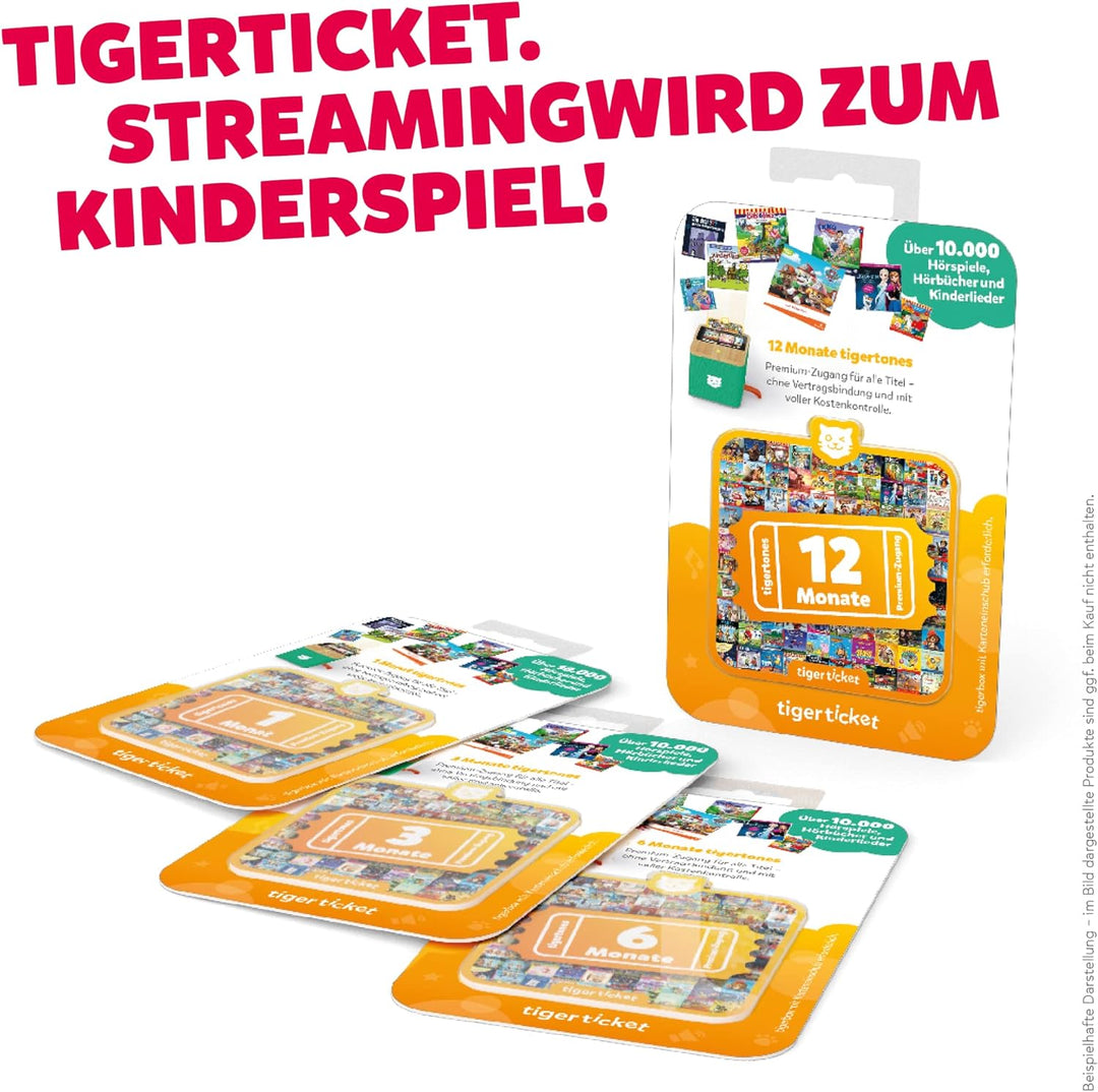 tigermedia tigerticket 6 Monate Streaming Zugang tigerbox TOUCH für 10.000 Kinder Hörspiele Hörbüche