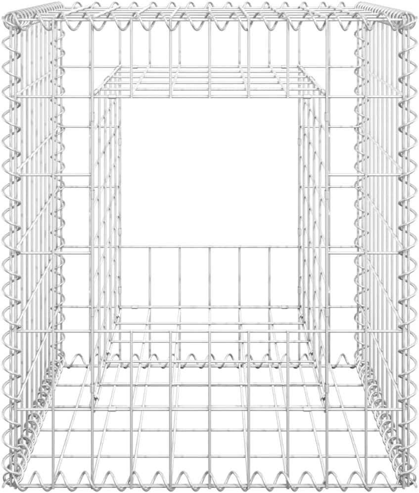 WIFESE 2 Stück Gabionensäulen 50x50x60 cm Steinkorb Gabione Gabionenkorb Pflanzkasten Gabionen Hochb