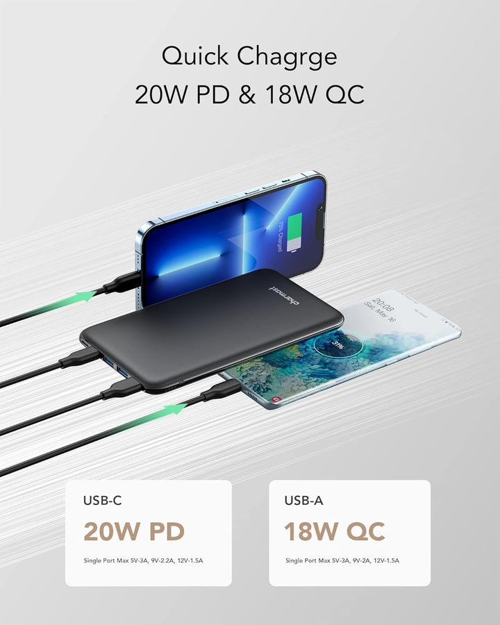Charmast Powerbank 26800mAh USB C Externer Akku 18W Power Delivery Quick Charge QC 3.0 Tragbares Lad