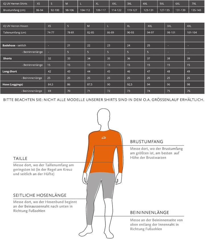 IQ UV Schutzkleidung Herren Badehose Shorts Wassersport M Schwarz, M Schwarz