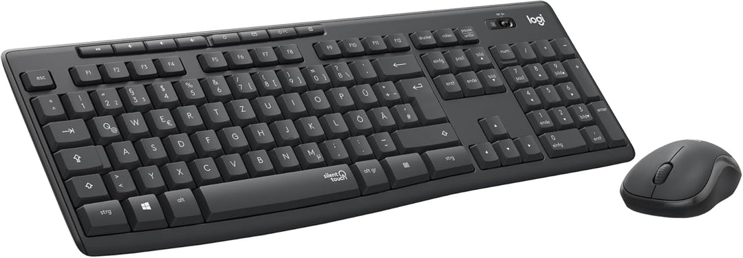 Logitech MK270 Kabelloses Set mit Tastatur und Maus für Windows, 2,4 GHz kabellos, Kompakte Maus, 8