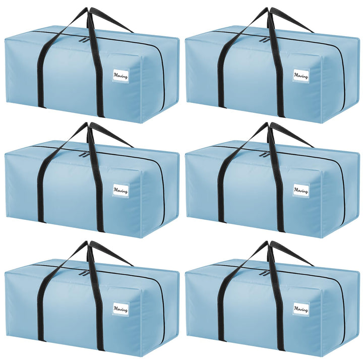 Dntorx 6 Stück 120L Aufbewahrungstasche, Heavy-Duty Umzugstaschen Wasserdicht Umzugskartons Grosse m