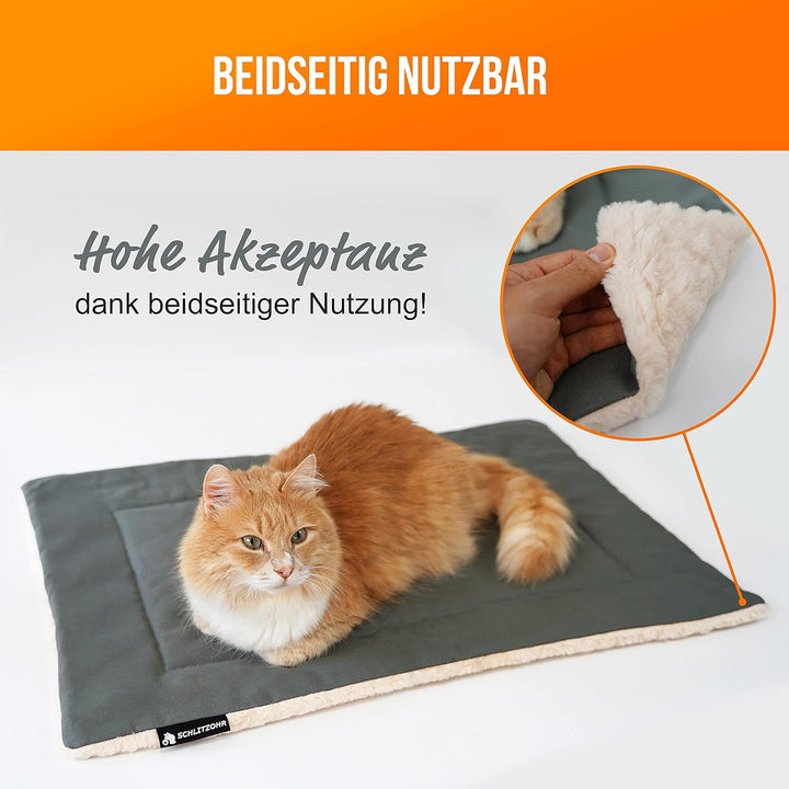 SCHLITZOHR Gefütterte Haustierdecke, waschbare Liegedecke für Hunde und Katzen, Katzendecke, Hundede