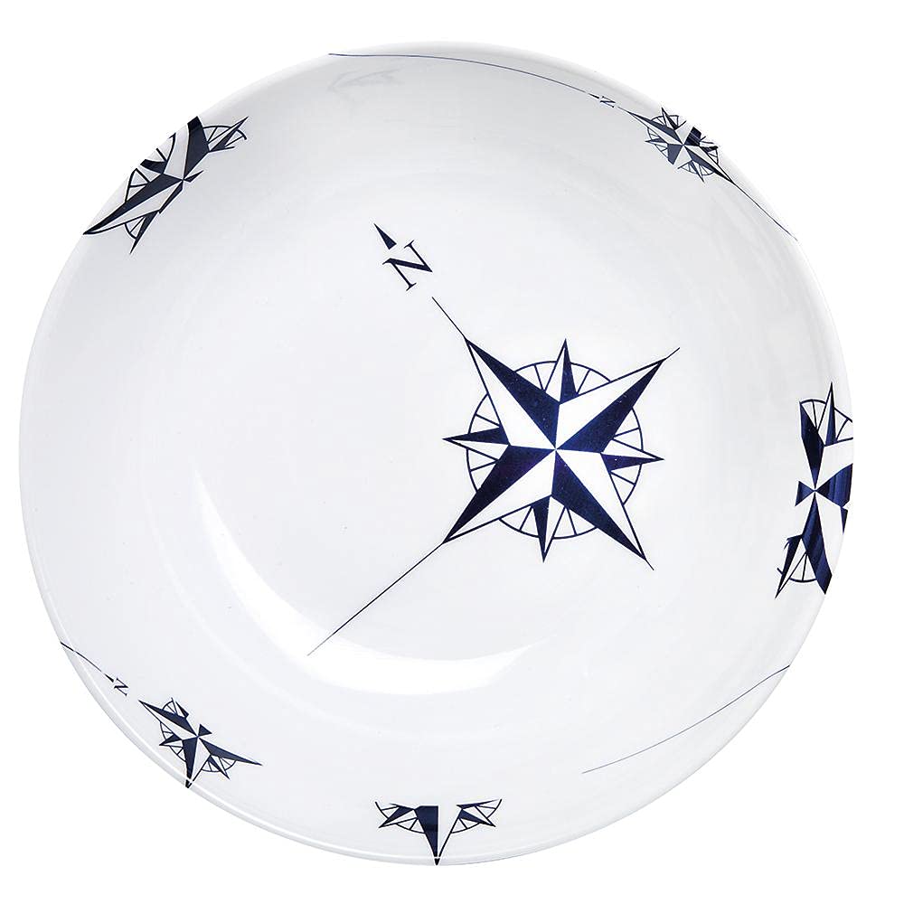 Marine Business Northwind Suppen/Müslischale, Melamin, weiss und blau, 15 x 15 x 4.3 cm, 6 Stück