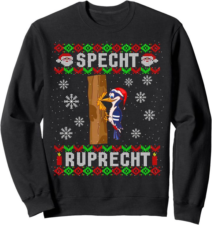 Lustiges Ugly Christmas Specht Ruprecht Vogel Geschenk Sweatshirt