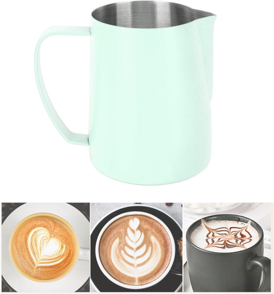 Milchaufschäumkrug, 480 Ml, Espresso-Dampfkrug, Edelstahl-Milchkännchen, Milchaufschäumbecher, Milch
