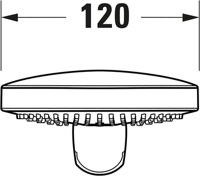 Duravit Universal Duschkopf, Duschbrause mit 3 Strahlarten (Rain, Pulse, Mono), Handbrause rund (Ø 1