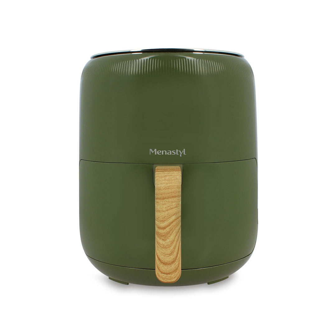 MENASTYL - Fritteuse ohne Heissluftöl Colorama – Oliv – ohne PFAS – 4,5 l – 8 Programme – Temperatur