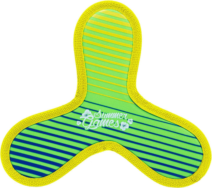 SUMMER GAMES Neopren-Triangle-Frisbee Set, 23 cm Durchmesser, Set 3 Stück, Dreieckig, für Strand und