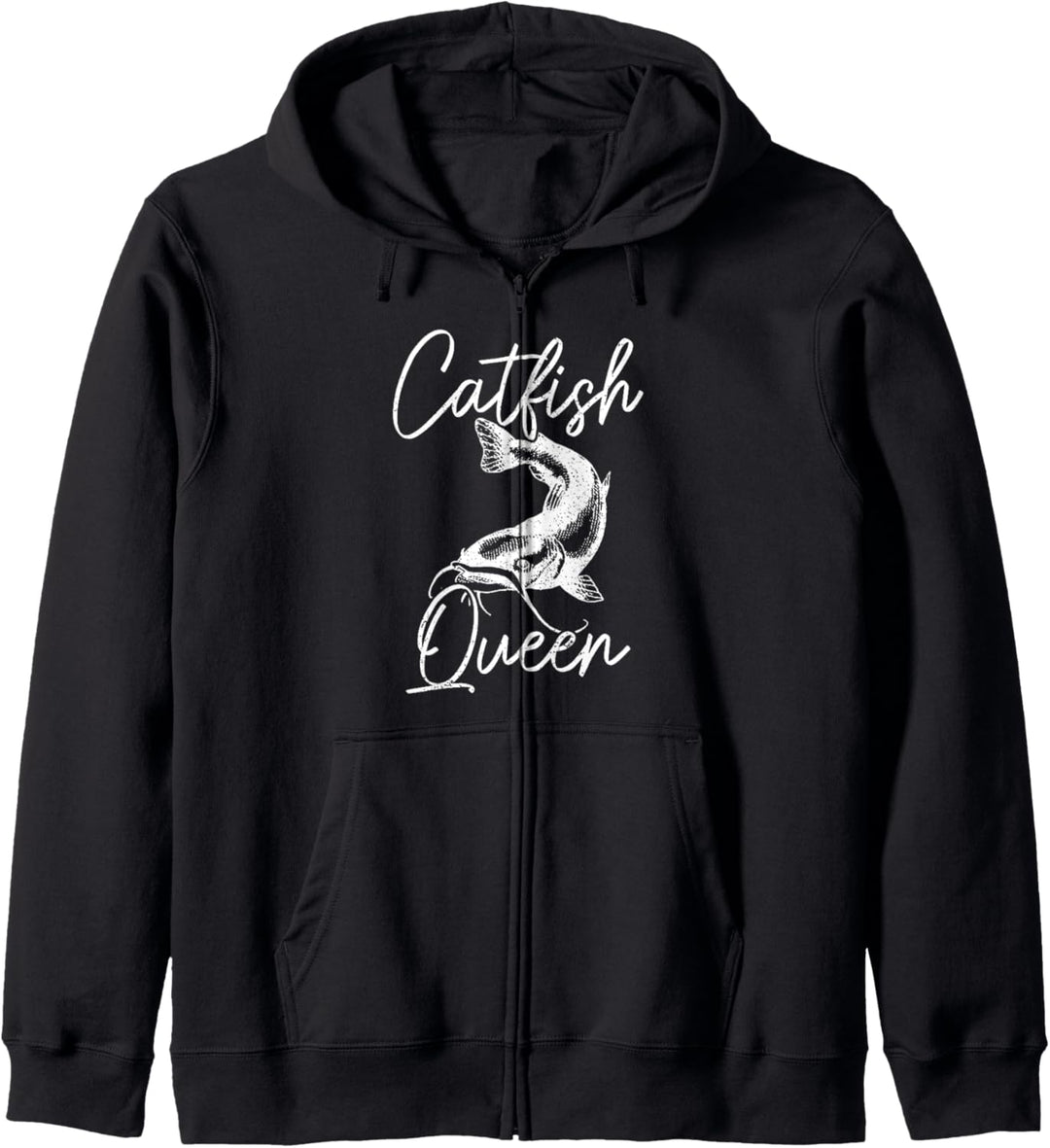 Wels Waller Catfish Queen Angeln Anglerin Kapuzenjacke
