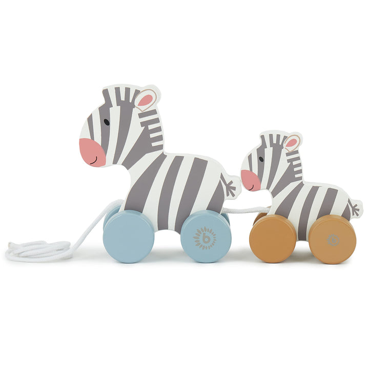 Bieco Holzspielzeug Baby Zebra - Hinterherzieh Tier zum Hinterherziehen - Holzspielzeug Baby ab 1 Ja