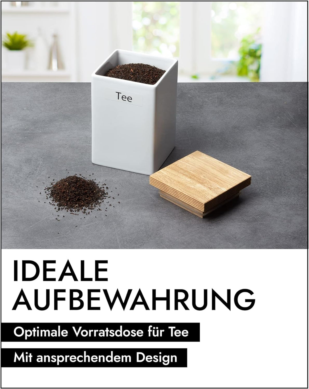 CONTINENTA Keramik Vorratsdose | Ideal Für Vorräte & Mit Luftdichtem Verschluss | Handmade In Portug