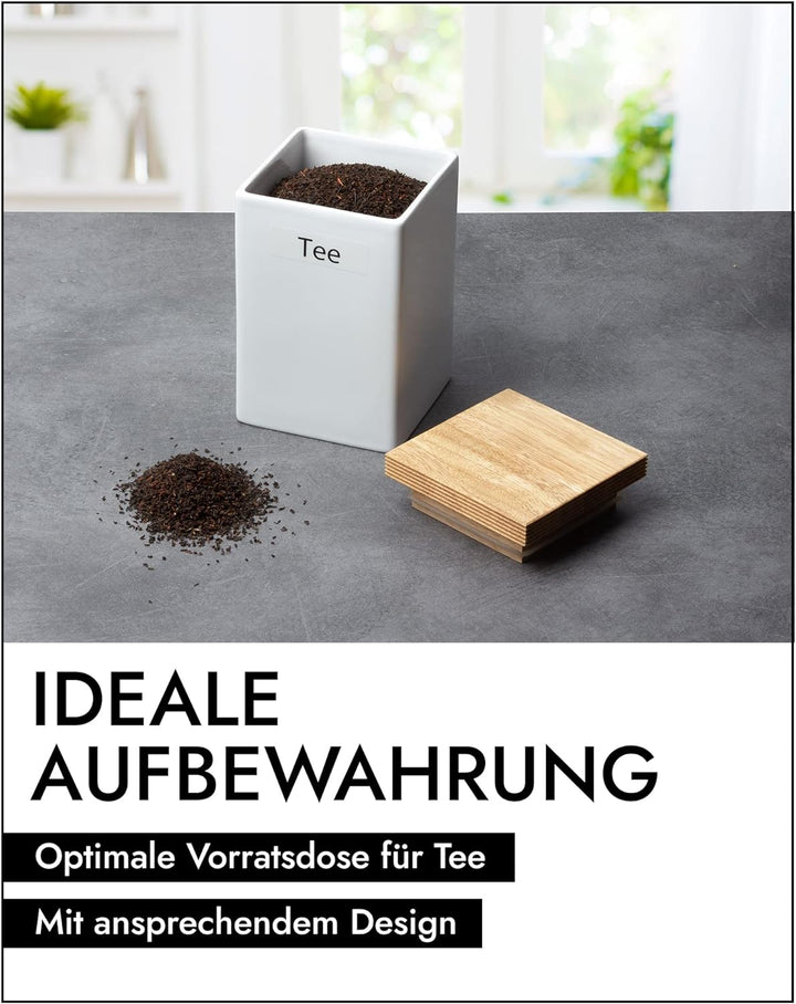 CONTINENTA Keramik Vorratsdose | Ideal Für Vorräte & Mit Luftdichtem Verschluss | Handmade In Portug