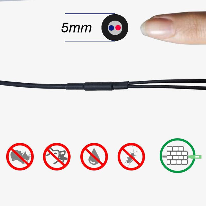 Elfcam® - 300m Glasfaserkabel LC/UPC zu LC/UPC OS2 Duplex Monomode 9/125μm für Aussen- und Innenbere