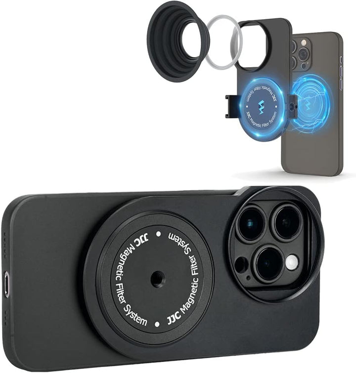 JJC Handy Filterhalterung für iPhone 14 Pro Max Halterung 49mm Filter, magnetischer Filteradapter 1/