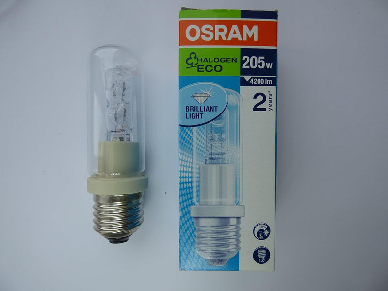 Osram Halogenglühlampe E27, 205W, klar, ECO