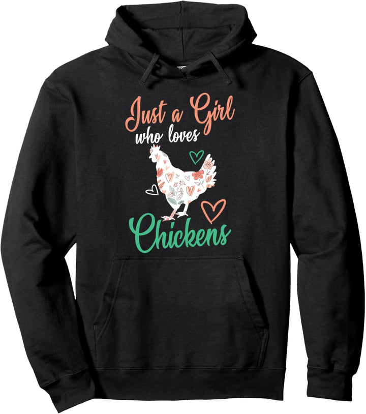 Nur ein Mädchen, das Hühner liebt I Lustiges Hühner Pullover Hoodie
