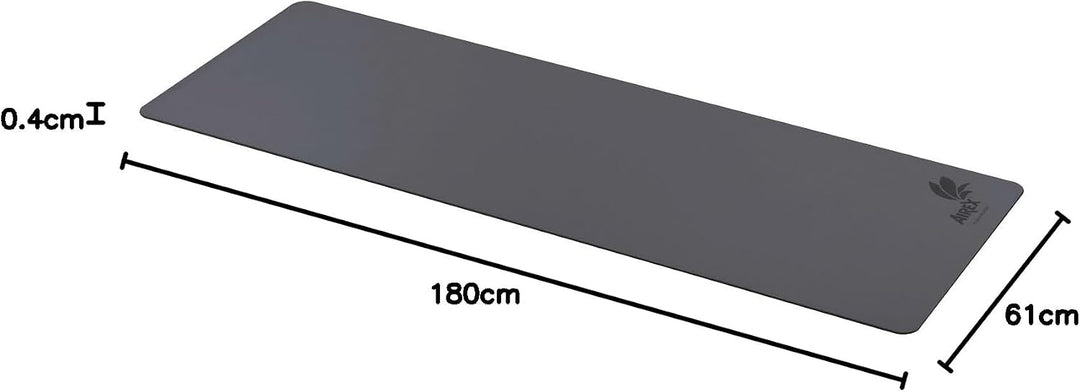 AIREX Pilates- und Yogamatte ECO Grip, LxBxH 180x61x0,4 cm anthrazit, anthrazit