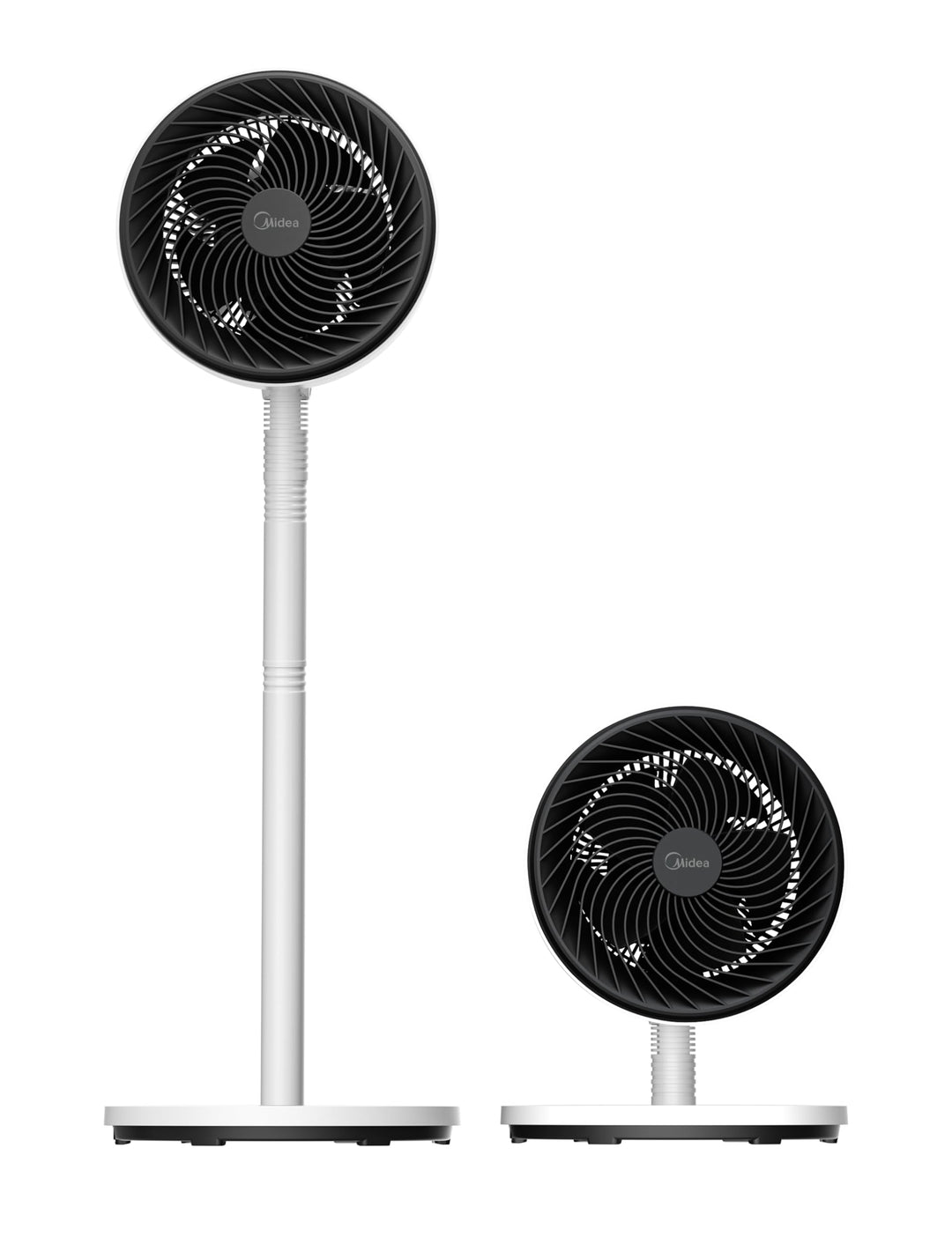 Midea FG18-22LAPH(BW) Standventilator 2 in 1 höhenverstellbar, 549 ft³/min Luftzirkulator mit 18m Re