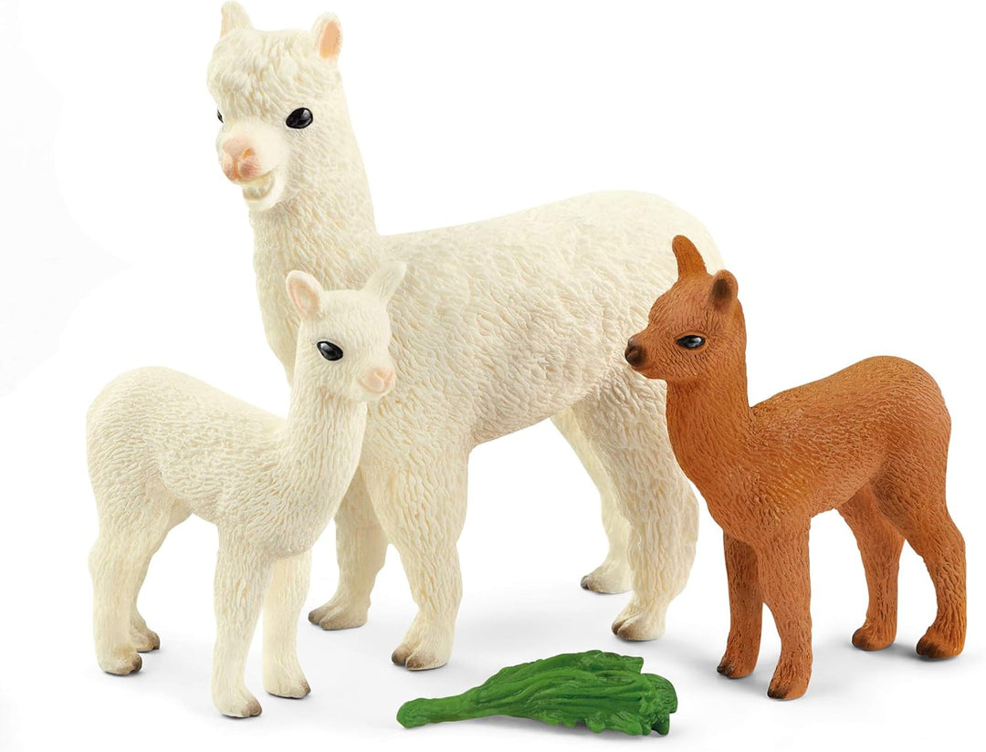 SCHLEICH 42544 Alpakafamilie, für Kinder ab 3+ Jahren, WILD Life - Spielset Single Standardverpackun