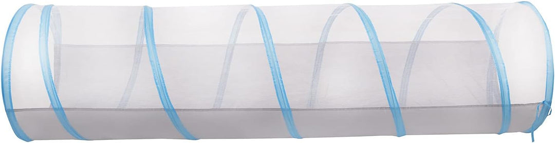 Selonis Pop-Up Tunnel Mit 100 Bälle Für Kinder Krabbel Spieltunnel, Grau-Blau:Babyblau/Blau/Perle