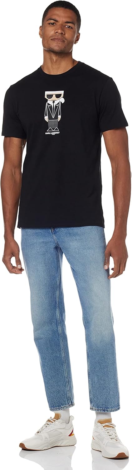 Karl Lagerfeld Paris Herren Kocktail Karl T-Shirt, Schwarz, Mittel, M Schwarz