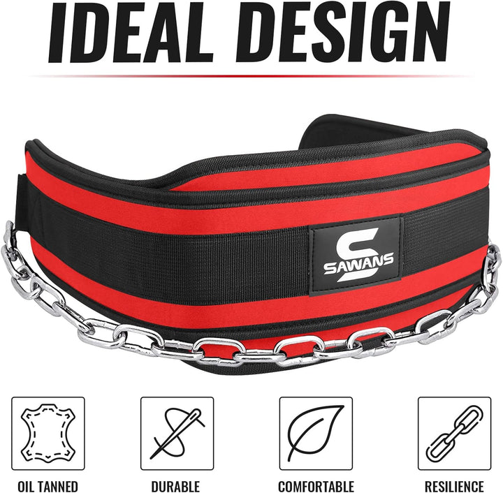 Dip-Gürtel mit 91,4 cm Heavy Duty Bodybuilding Gewichtheben Dip Stahlkette für Klimmzüge Übung Fitne