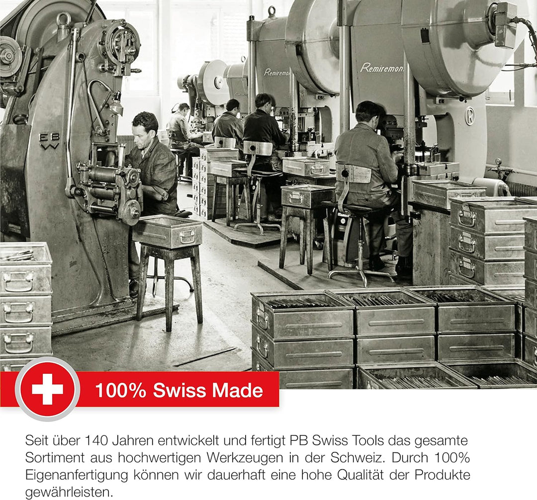PB Swiss Tools Fahrrad Multitool PB 470 | 100% Swiss Made | Multitool Werkzeug mit Bits, Winkelschra
