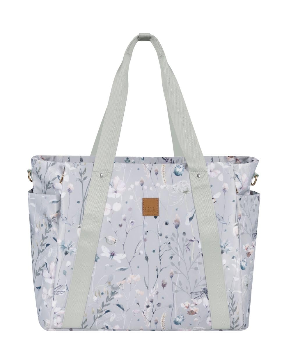 Kikkaboo Wickeltasche Florence Wickelunterlage, Reissverschluss, Flaschentaschen grau, Grau