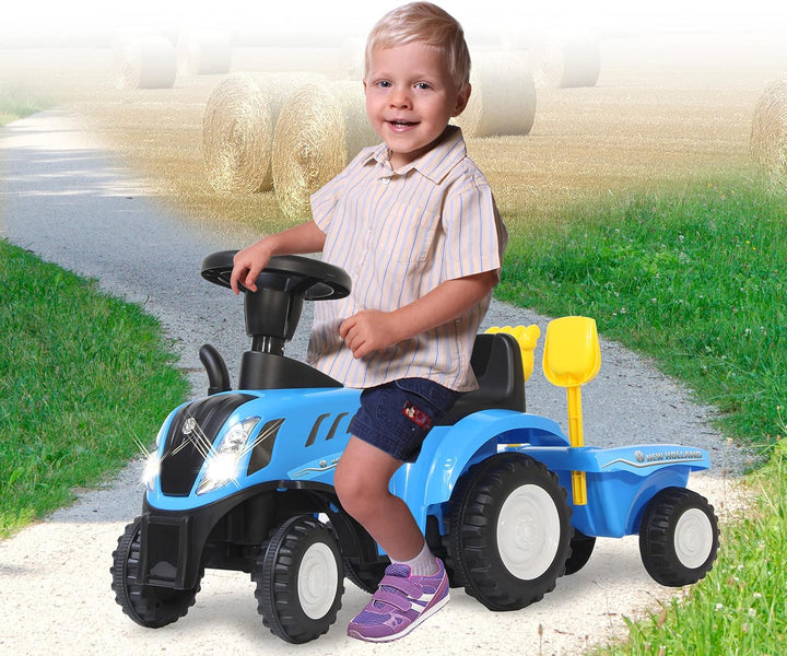 JAMARA 460355 Rutscher New Holland T7 Traktor – ab 12 Monate, Sitzhöhe 270 mm, Kippschutz, originalg