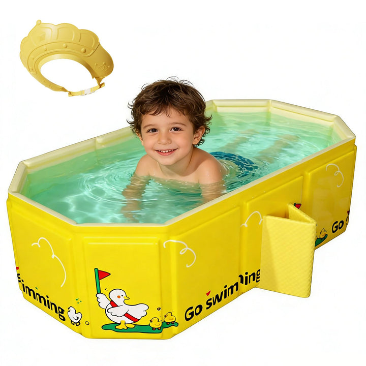 Faltbare Badewanne für Kinder - Tragbare Badewanne Grosse Kleinkindbadewanne mit Ablassventil Tragba