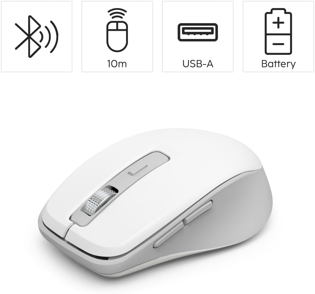 Hama Maus kabellos, Bluetooth/Funk (Multi Device, optische Bluetooth Maus ohne Klickgeräusch, Funkma