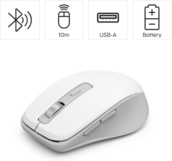Hama Maus kabellos, Bluetooth/Funk (Multi Device, optische Bluetooth Maus ohne Klickgeräusch, Funkma