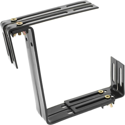 com-four® 4x Blumenkastenhalter für Balkon-Brüstungen und Geländer - flexible Befestigung aus Metall