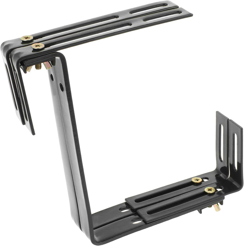 com-four® 4x Blumenkastenhalter für Balkon-Brüstungen und Geländer - flexible Befestigung aus Metall