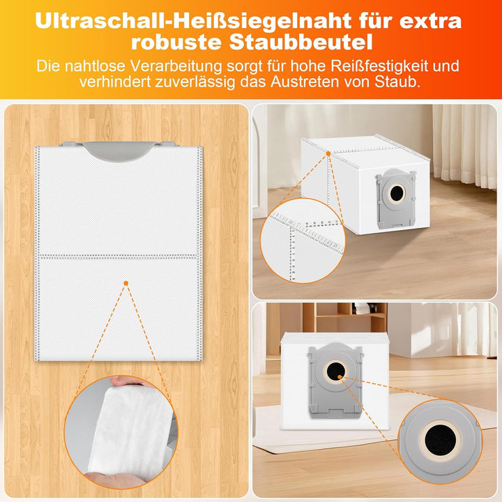 16 Stück Antibakterielle Staubbeutel für Ecovacs Deebot X8/X9 Pro Omni, T50 Omni/T50 Pro Omni/T50 Ma