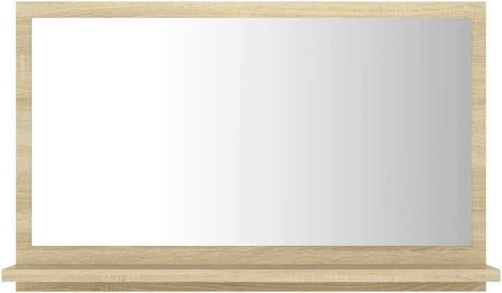 Spanplatte Badspiegel mit Spiegel und Ablagen Wandspiegel Badmöbel für Badezimmer und Waschraum 60 x