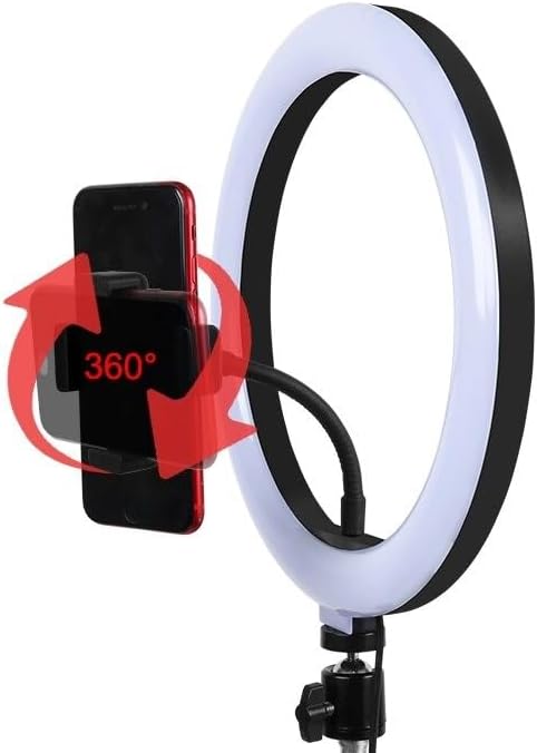 Luméon 30cm Ringlicht mit Stativ – 12 Zoll Ringlampe für Streaming, Selfies, Make-Up, Fotografie, 10