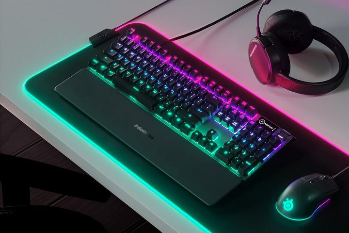 SteelSeries Apex 5 - Hybrid-Mechanische Gaming Tastatur - Tastenweise RGB-Beleuchtung - Oled Smart-D