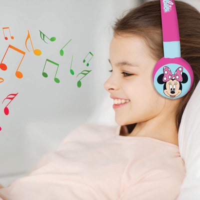 Lexibook, Minnie, 2-in-1-Bluetooth-Kopfhörer für Kinder, Stereo, drahtlos, kabelgebunden, kindersich