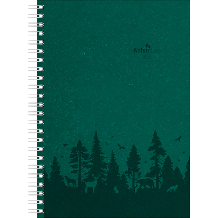 Alpha Edition - Wochenplaner Nature Line Forest Ringbuch 2026 – Taschenkalender A5 (15×21 cm) mit 12