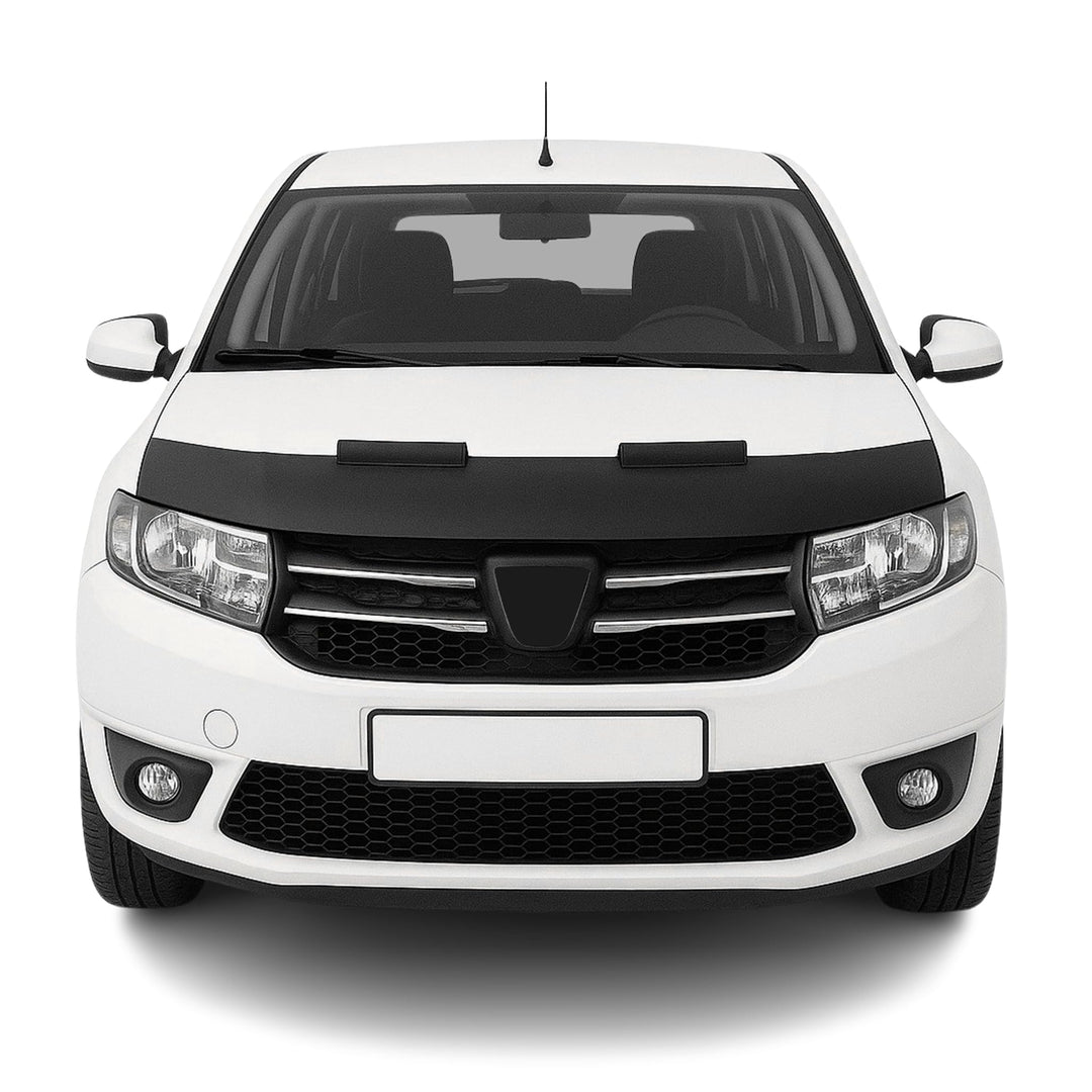 OMAC Haubenbra Steinschlagschutz Bonnet Bra kompatibel mit Dacia Sandero 2012-2020 Schwarz Halb Schw
