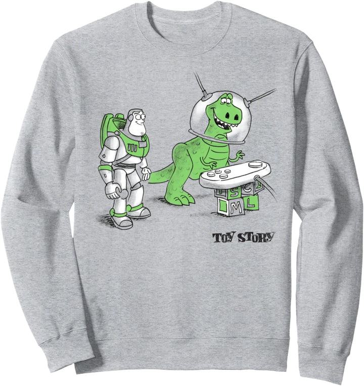 Disney Pixar Toy Story Buzz & Rex Let's Play Doodle Sweatshirt