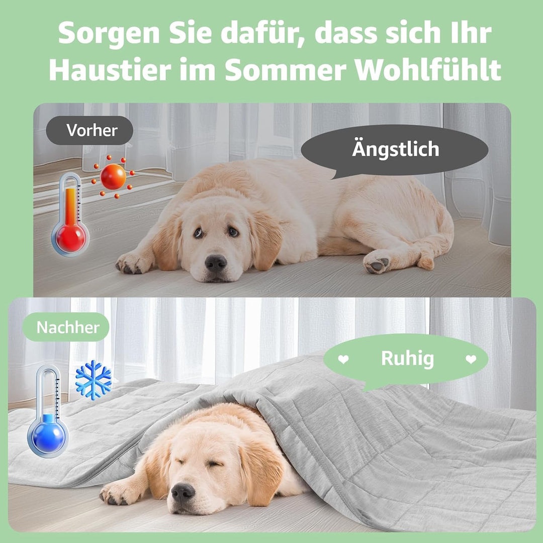 PICK FOR LIFE Kühlmatte Hund Selbstkühlend, 76x101cm Waschbar Kühldecke für Hund &amp; Katzen, Ultraweic