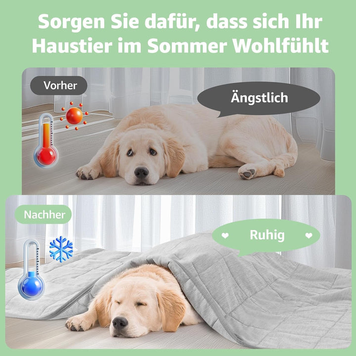 PICK FOR LIFE Kühlmatte Hund Selbstkühlend, 76x101cm Waschbar Kühldecke für Hund &amp; Katzen, Ultraweic