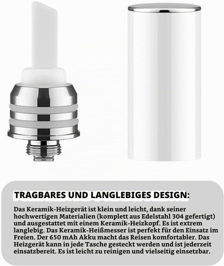 Ceramic Hot Knife, Keramik Heizmesser 510, Elektrisch Dab Werkzeug, Tragbares Heizmesser Wachszubehö