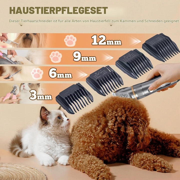 Leise Hundeschermaschine, Schnurlosen Profi Schermaschine Hund Katze, Tierhaarschneidemaschine Elekt