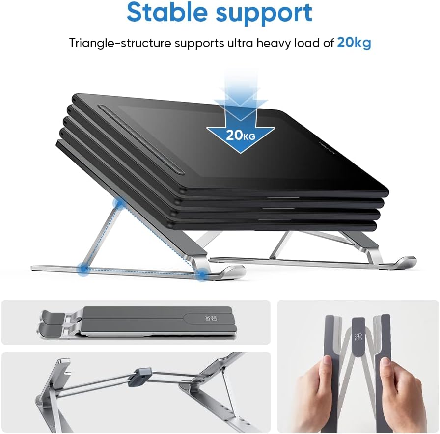XPPen Ständer für den Schreibtisch, Portable Stütze, Halterung mit 6 verstellbaren Winkeln, ergonomi